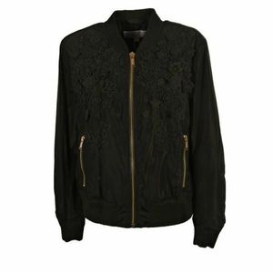 MICHAEL KORS Lace Detail Bomber Jacket
